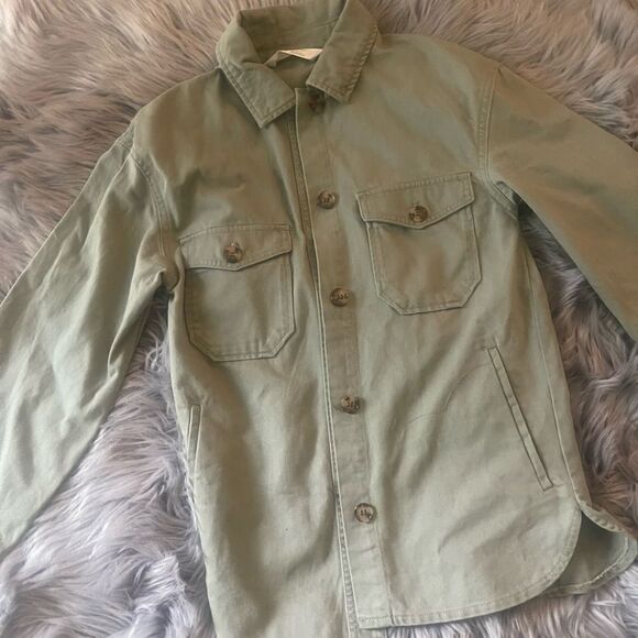 H&M Girl’s Denim Olive Shacket, 12 - Picture 2 of 7